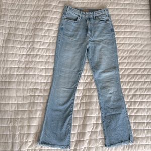 MOTHER denim hustler ankle fray, size 26